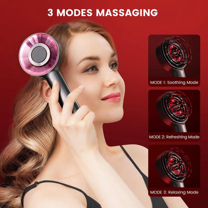 Wireless Massager Scalp3 Scalp Massaging Brush Shiatsu Hair Scalp Massager with IPX7 Waterproof Cordless Electric Massager